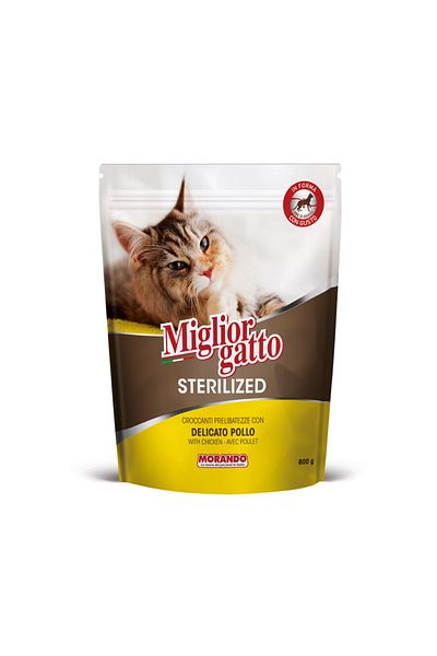 Miglior Gatto Sterilized Kibble With Delicate Chicken Dry Cat Food - 800 g-Pack of 6