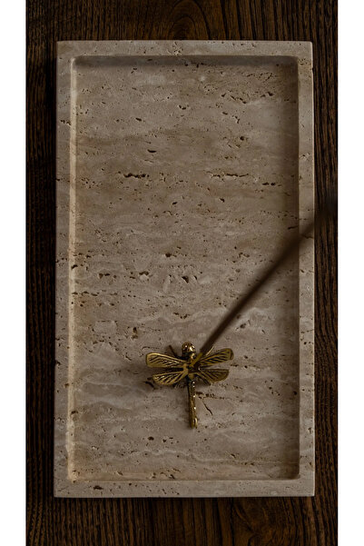 Mesa maden Dekoratif mermer traverten tepsi