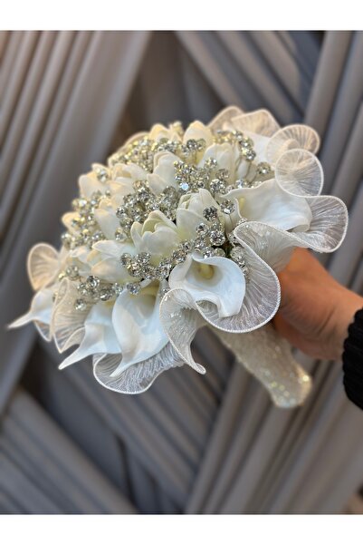 GELİNÇİÇEKCOM Lüks Taşlı Gala Çiçeği