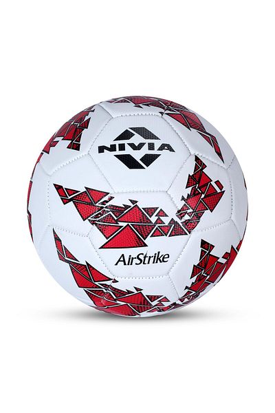 Nivia Football, Air Strike Foamed PVC Football, 32 Panel, Foamed PVC  (Size -5) Color- White