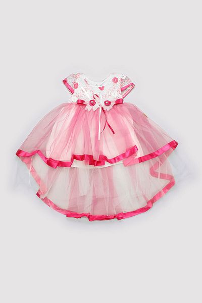 Peki Set of 5 Cotton Wedding Dresses with Rose Train - Ribbon Guipure Evening Dress Gifter 13344