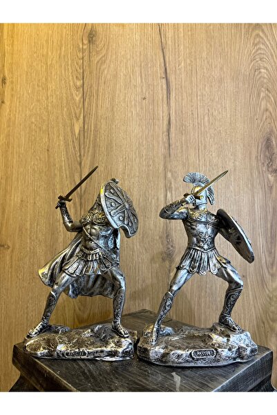 Ephesus Hediyelik Achilles ve Hector Heykel Biblo 23 cm