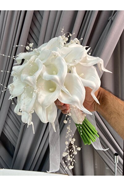 GELİNÇİÇEKCOM İNCİLİ ISLAK GALA BUKETİ