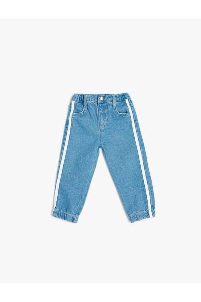 Koton Pantaloni cargo jogger din bumbac - buzunar cu detaliu dungi