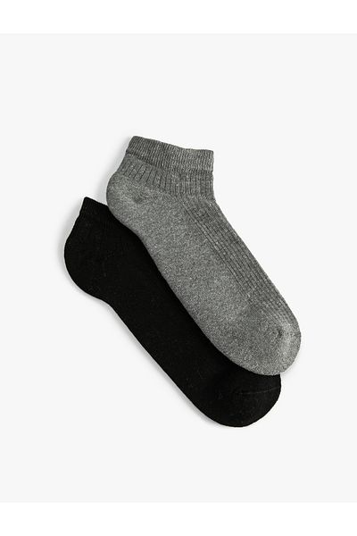 Koton Set of 2 Basic Booties Socks Multicolored