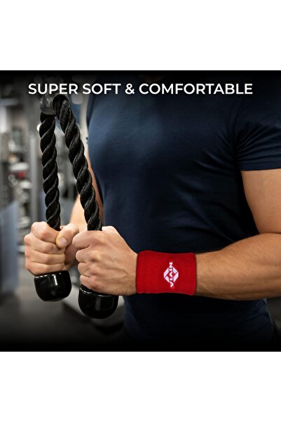 Nivia Wrist Band WB01 (L, Red)