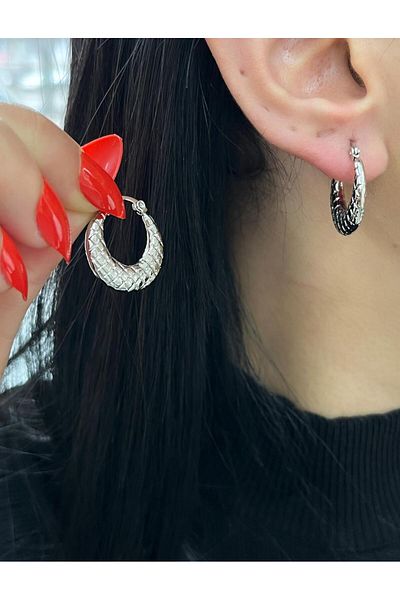YASİN TOPÇU Steel Silver Earrings