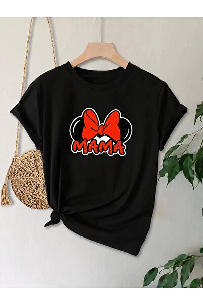 New Shine 1 μπλουζάκι δώρο για αγορές 6 και άνω στο καλάθι - Μπλουζάκι με στάμπα για τη γιορτή της μητέρας - Μαύρο