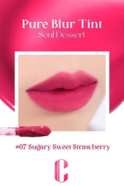CLIO Clio Pure Blur Tint - Offering Effect, 07 Sugary Sweet Strawberry (Soul Dessert)