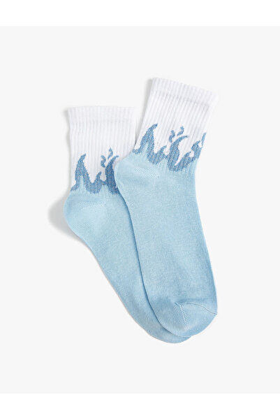 Koton Abstract Patterned Socket Socks with Glitter Look