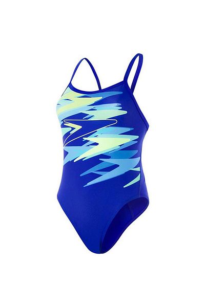 SPEEDO ملابس سباحة نسائية بوم (أزرق)
