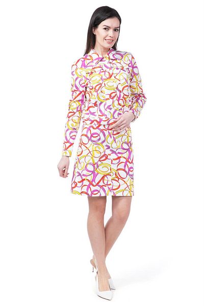 Escada Sport Ribbon Patterned Pocket Buttoned Short Length Cotton Skirt