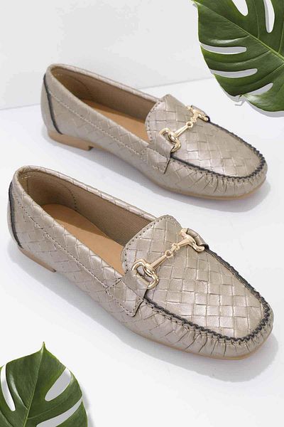 Bambi Goldfarbener Damen-Loafer - K 01542030710