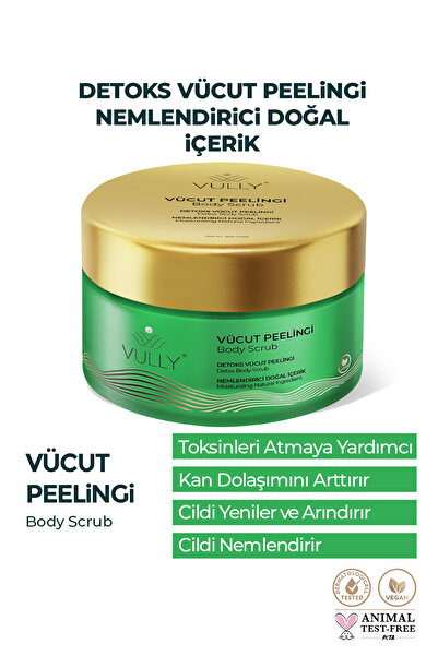 VULLY Detoks Etkili Nemlendirici Doğal Içerikli Lavanta Vanilya Vücut Peeling...
