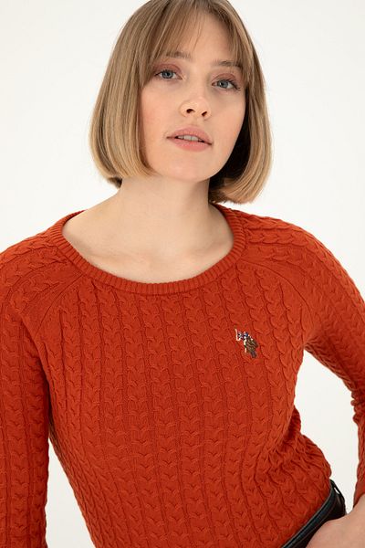 U.S. Polo Assn. سترة نسائية أساسية ذات رقبة دائرية 50288981-VR031
