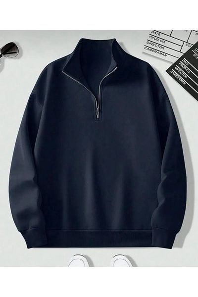 DAXİS Sportwear Company Унисекс суитшърт с висока яка и 2-пакет - големи размери
