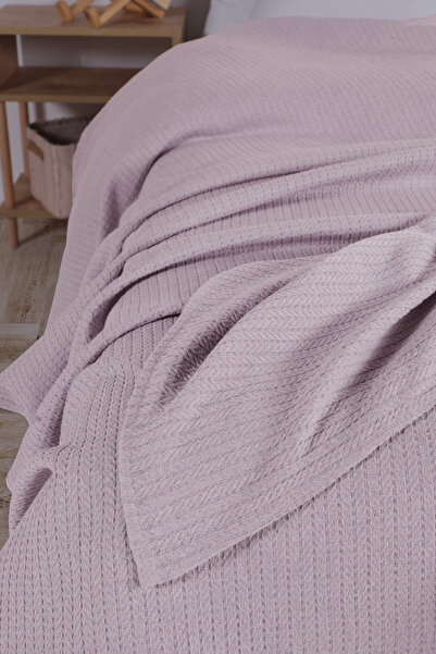Evim Cotton Maya Light Lilac Pique Bedspread Double - 200X230 cm