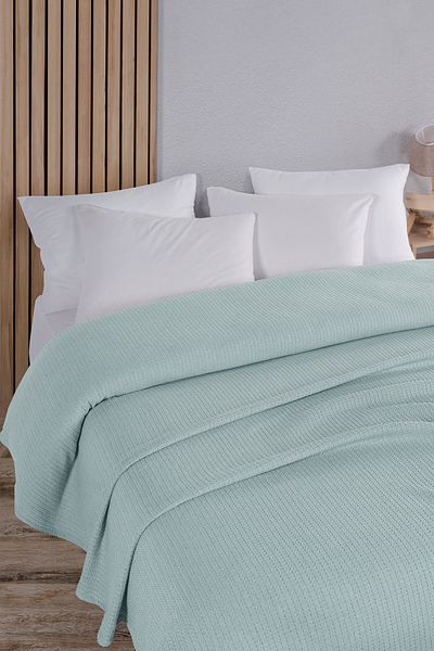 Evim Βαμβακερό κάλυμμα κρεβατιού πολλαπλών χρήσεων Maya Μονό Ανοιχτό Μέντα 160x230 εκ.