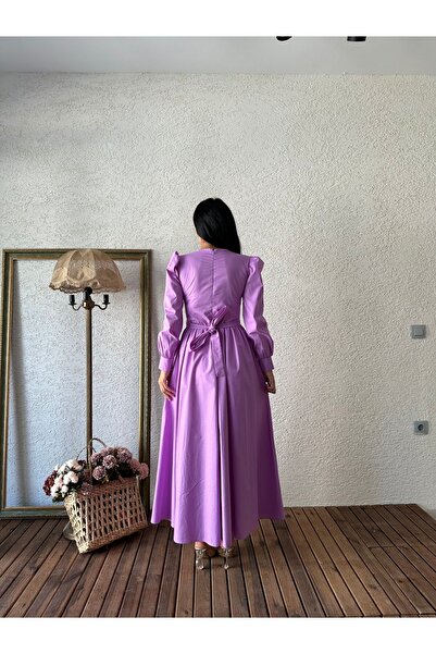 KÜÇÜĞÜM BUTİK Φόρεμα Hijab Lilac Flared Poplin