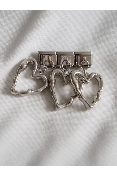 Planet Butik Dangle Y2K Heart Italian Charm