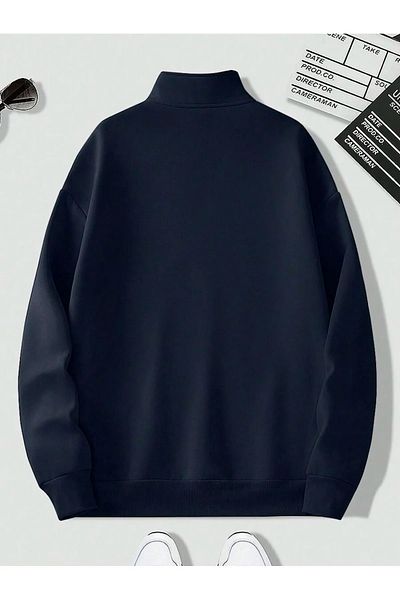 DAXİS Sportwear Company Hanorac oversize unisex - guler ridicat și fermoar - mărime mare