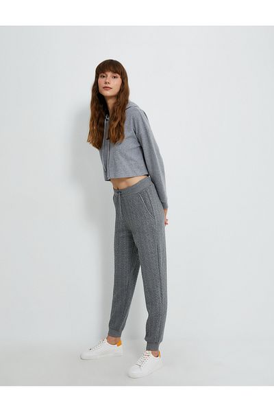 Koton Jogger-Jogginghose mit strukturierter Taille und Tasche