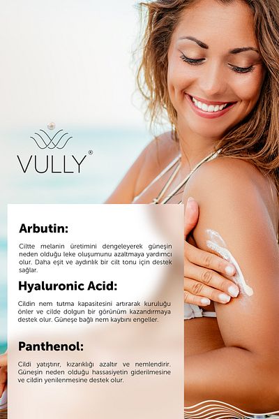 VULLY High Protective SPF+50 Anti-Blemish - Brightening and Moisturizing Face and Body Sun Cream 50 Ml