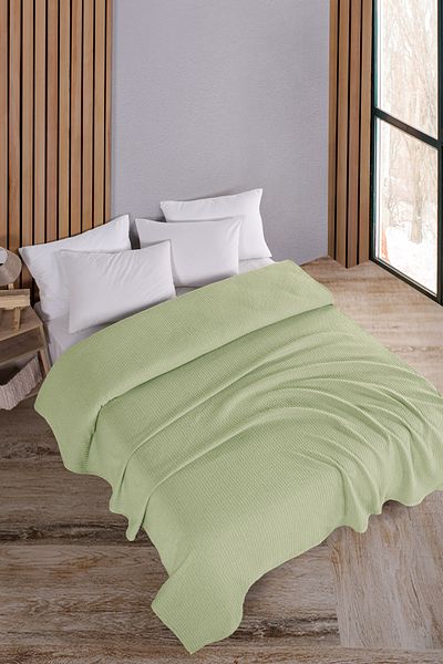 Evim Cotton Maya Green Pique Bedspread Double - 200X230 cm