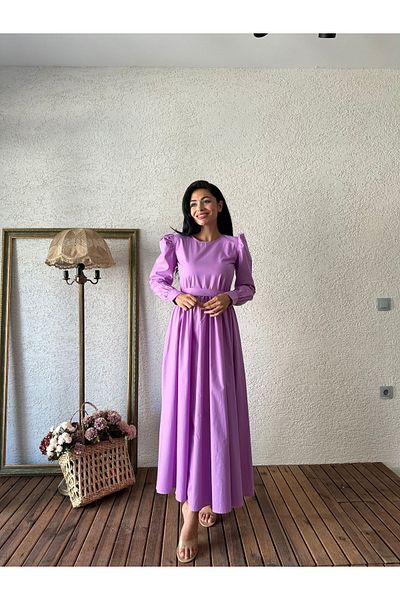 KÜÇÜĞÜM BUTİK Φόρεμα Hijab Lilac Flared Poplin