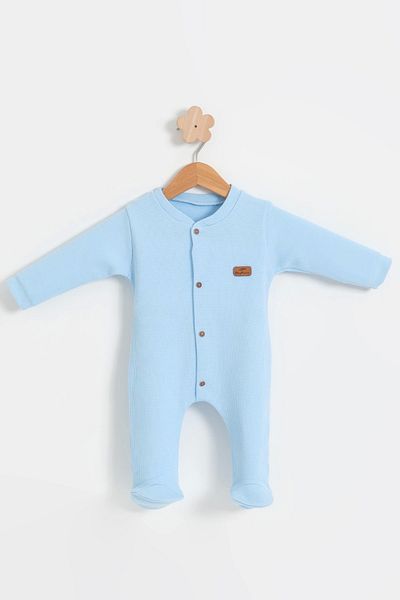 LOGO AKSESUAR Baby Colorful 3-Piece Cotton Waffle Fabric Jumpsuit