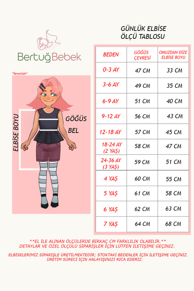 Bertuğ Bebek Lace And Ruffle Detailed Orange Crepe Baby Girl Dress