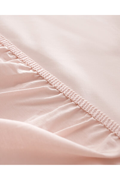 Madame Coco Manon Çift Kişilik %100 Pamuk Ranforce Lastikli Çarşaf - Açık Pudra