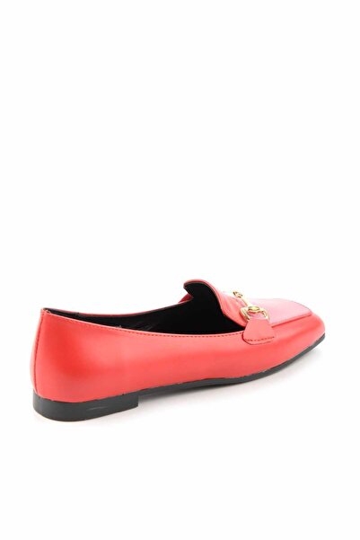 Bambi Kırmızı Kadın Loafer Ayakkabı K01641165409