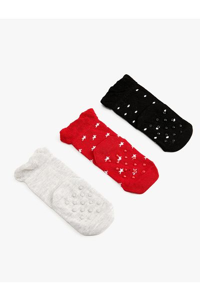 Koton Set of 3 Multicolored Cotton Socks