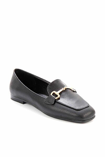 Bambi Siyah Kadın Loafer Ayakkabı K01641165409