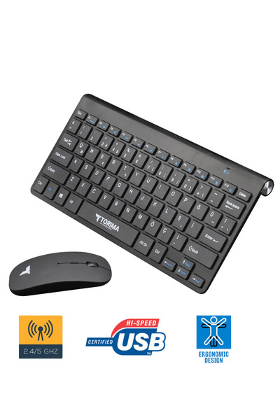 Sarftech Zarif Tasarım Kablosuz Usb Türkçe Q Destekli Tasarım Kablosuz Klavye Mouse Seti