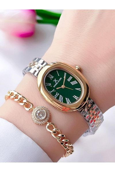 Daniel Klein Steel Band 30 Mt Water Resistant Women's Wrist Watch+Bracelet Bfg.13871.X7