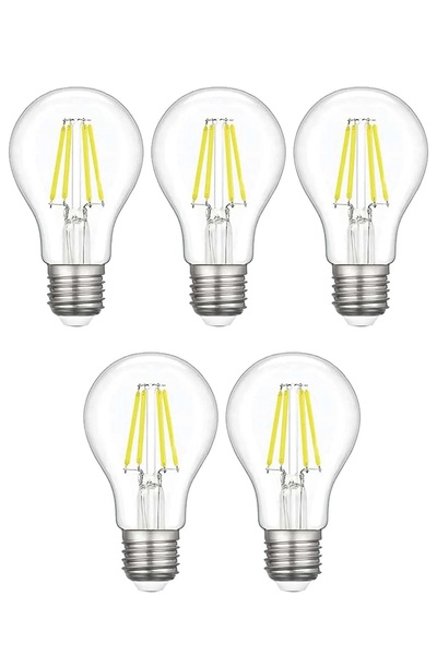 Edison 5 Adet Led Ampul 6500k E27 ( Beyaz ) ( A60 )