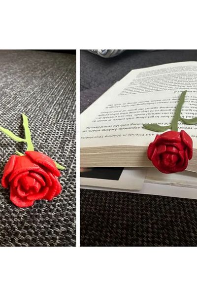Decorstation علامة مرجعية على شكل وردة ديكور للكتب // 2 قطعة