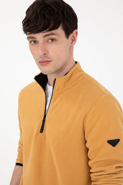 U.S. Polo Assn. سويت شيرت من الصوف الأساسي بنصف سحاب للرجال 50298085 -vr015