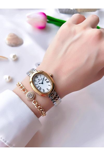 Daniel Klein Steel Band 30 Mt Water Resistant Women's Wrist Watch+Bracelet Bfg.13871.X4