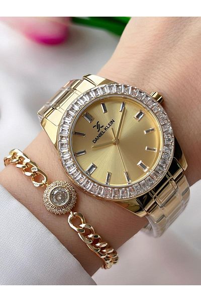 Daniel Klein Steel Band 30 Mt Water Resistant Women's Wrist Watch+Bracelet Bfg.13484.X2
