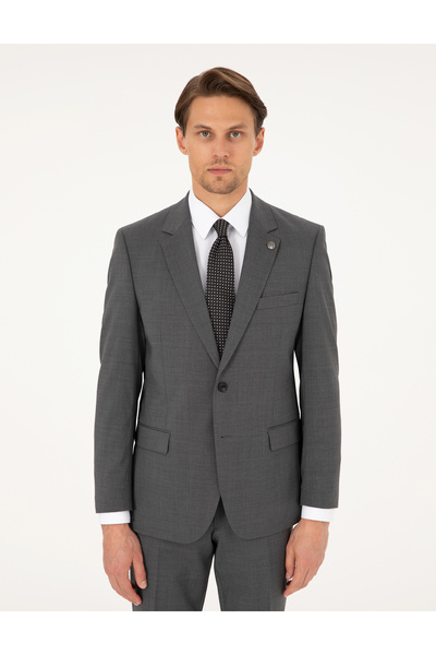 Pierre Cardin Füme Slim Fit %100 Yün Takım Elbise 50294275-VR058