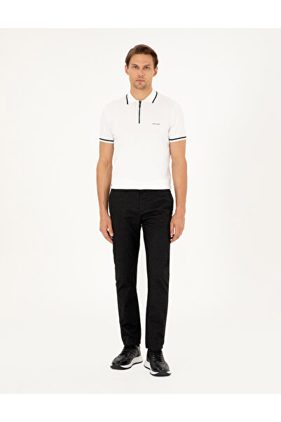 Pierre Cardin بنطلون قماشي أسود بقصة ضيقة 50292346-VR046
