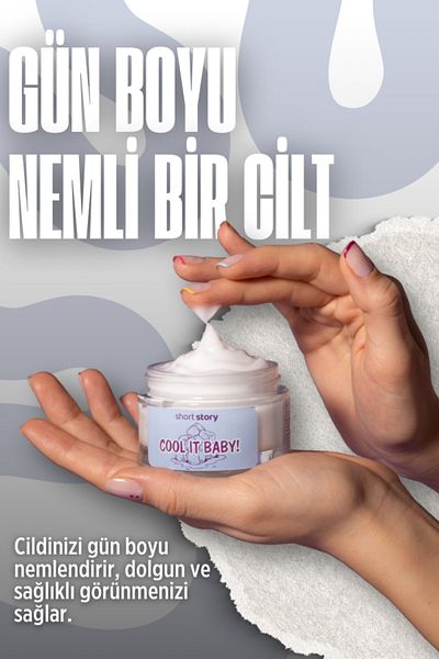short story Cool It Baby! Water Based Daily Moisturizing Cream - Hyaluronic Acid and Niacinamide