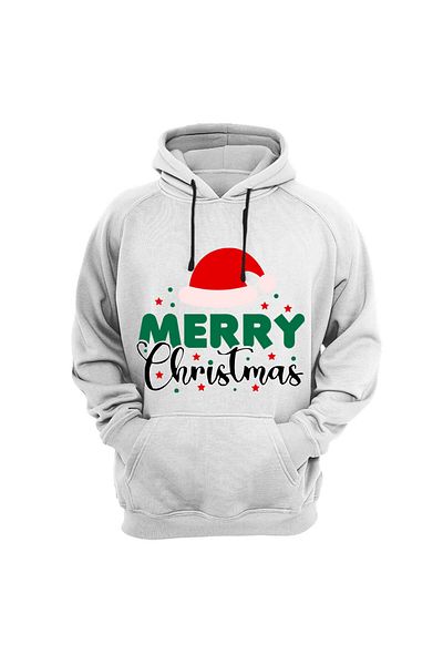 WİDİ Hanorac 100% bumbac cu imprimeu de Anul Nou Merry Christmas Deer Regular Fit