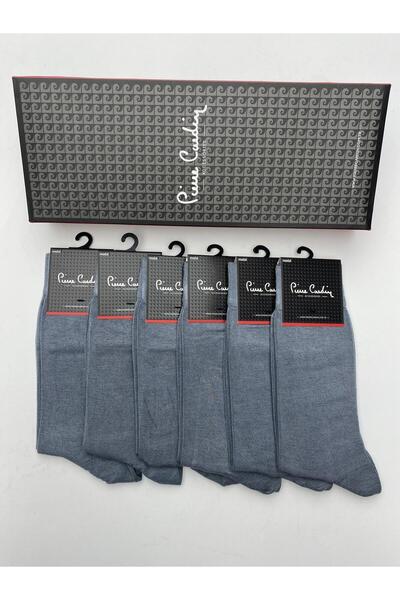 Pierre Cardin PİERRE CARDİN Modal 12'li Erkek Uzun Klasik Soket Çorap Code 900-PC GRİ