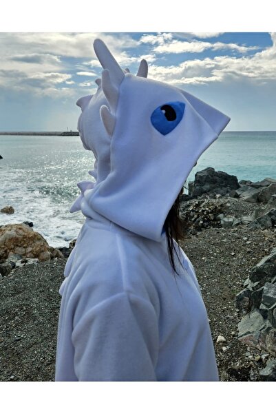 Kostüm Sarayı Κοστούμι για ενήλικες Fury of Light Dragon |   Στολή ολόσωμη φόρμα πιτζάμες White Dragon