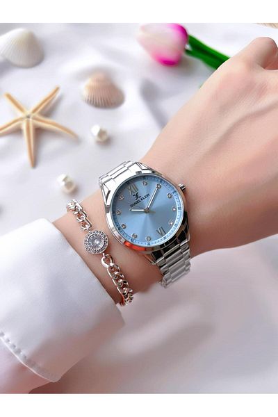 Daniel Klein Steel Band 30 Mt Water Resistant Women's Wrist Watch+Bracelet Bfg.13496.X9