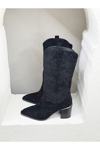 Guja 25K131-1 - Γυναικείες μπότες με τακούνι 7CM με πέτρα